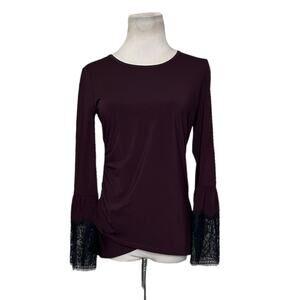 KOBI Aubergine Miley Long Sleeve Blouse size Small
